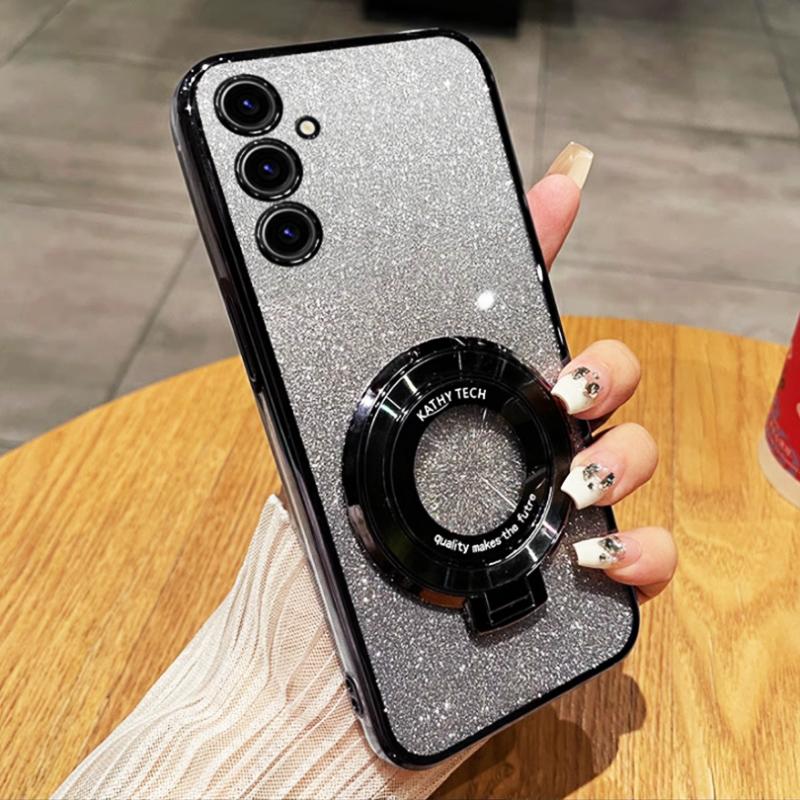 Роскошный чехол для телефона с блестящим магнитным держателем для Samsung Galaxy M13 M14 M54 M55 M23 M53 M52 M51 M31 M12 M33, чехол-кронштейн