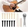 2Sets Plastic Saddle Guitar Bridge Pins Metal Puller Guitar Saddle Nut  For Acoustic Guitar