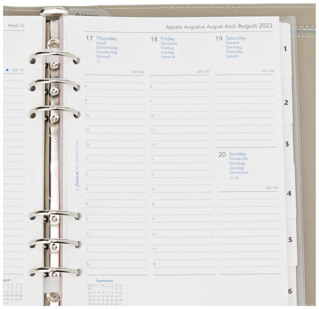 Планер Filofax Domino System A5 Серый 022613 (Подлинный импортный продукт)