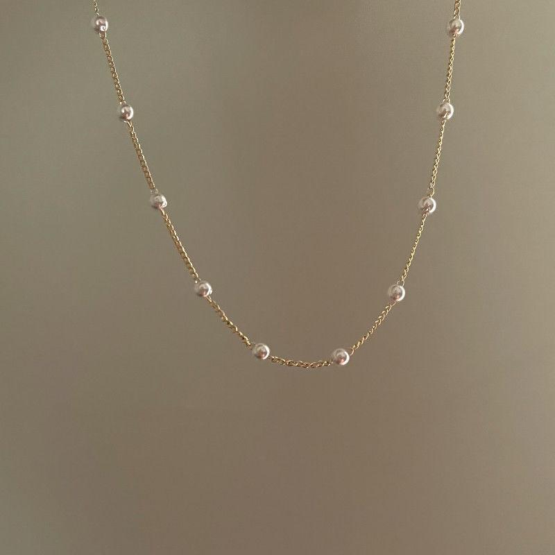 Жемчужная цепочка на ключицу, ожерелье с бусинами, колье на шею, готическое колье, ювелирные изделия на шее, кулон, воротник, женский