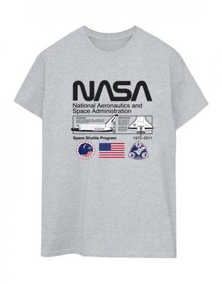 Женская/женская хлопковая футболка бойфренда Space Admin