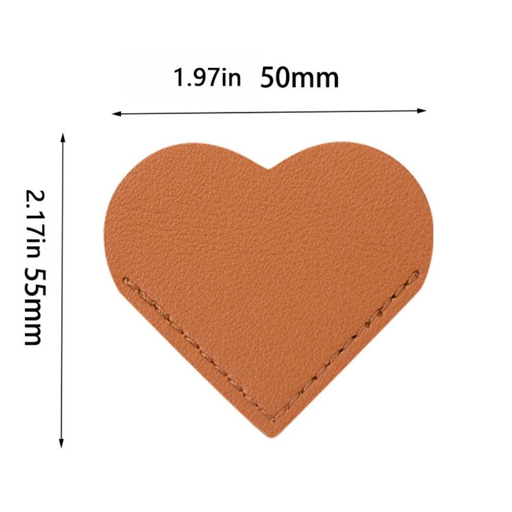 Heart-shaped Leather Bookmark Vintage Book Page Marker Portable Corner Page Marker Books