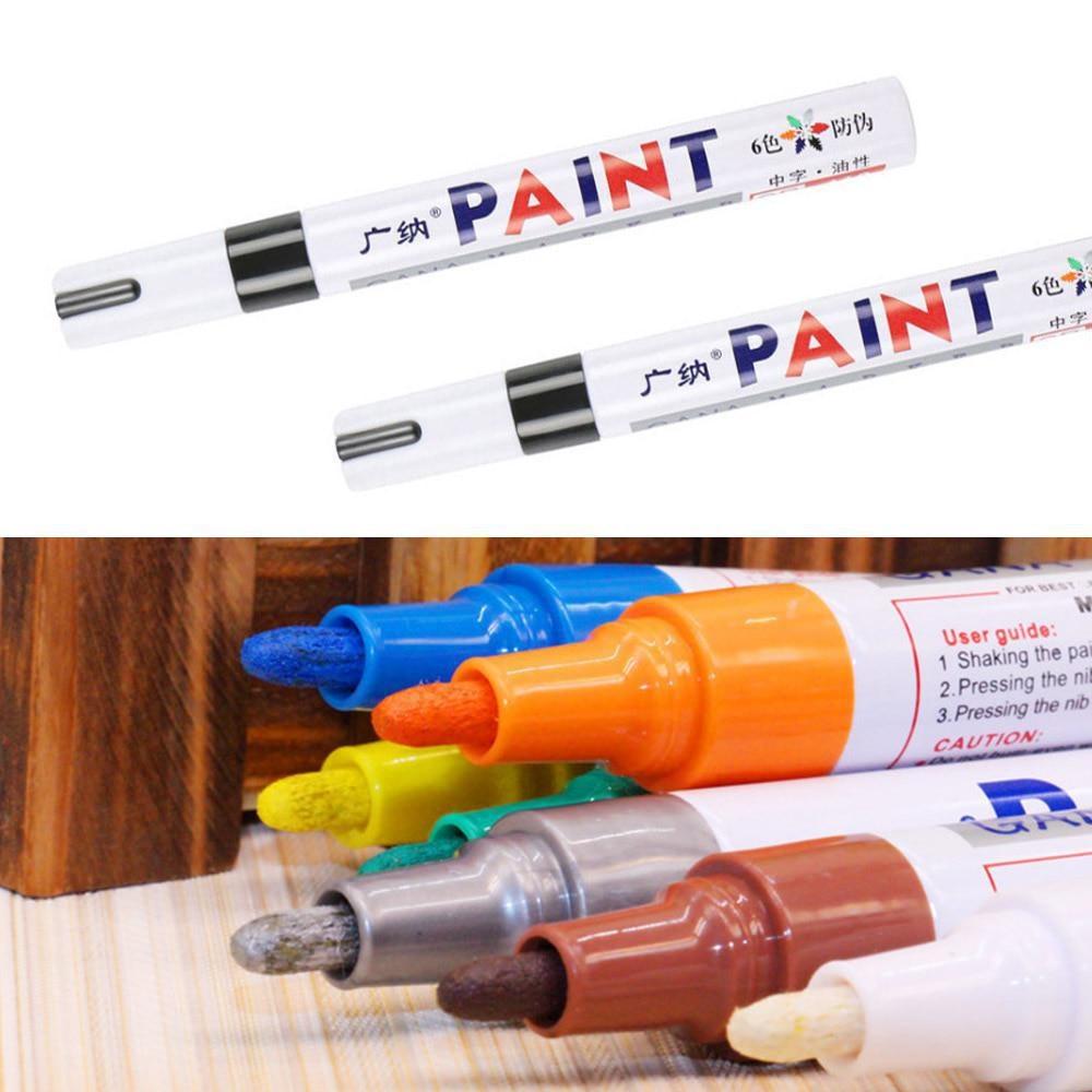 12 Colors Paint Marker Pen Fade-proof Car Tyre Tire Tread CD Metal Permanent Paint Marker Graffti Oily Macador Caneta Stationery