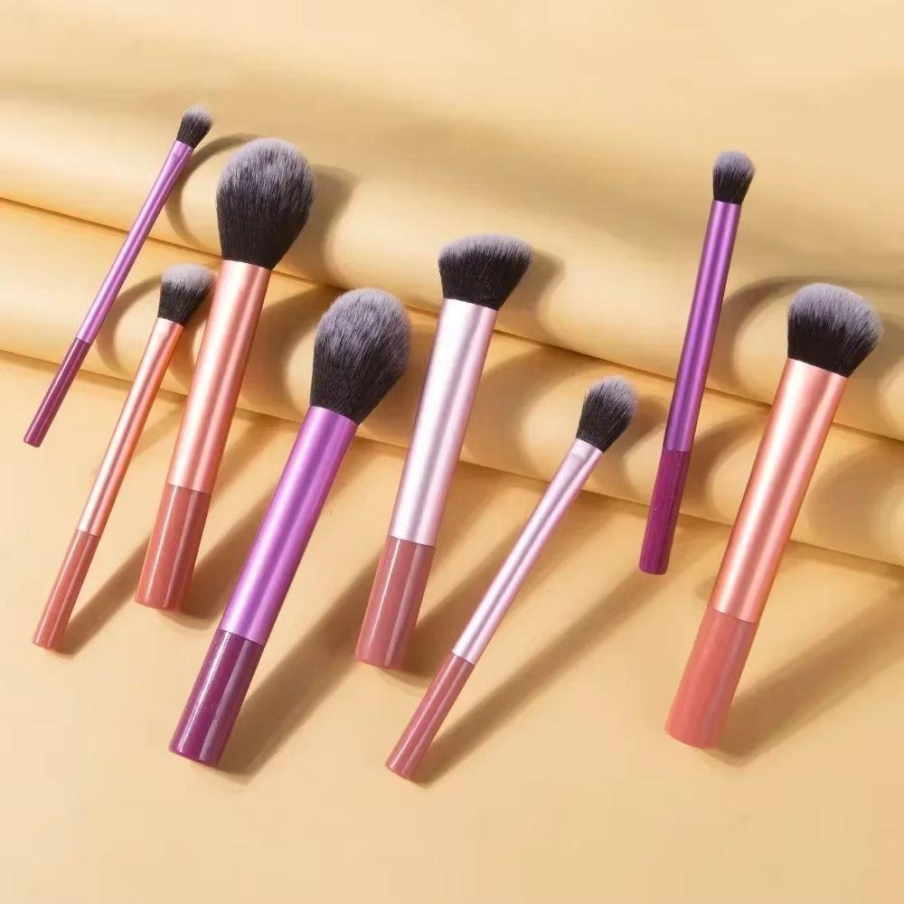 7Pcs Synthetic Hair Makeup Brush Kit Easy to Clean Concealer Brush New Blush Brush