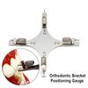 Cross Type Dental Orthodontic Bracket Positioning Gauge High Precision Bracket Positioner Stainless Steel
