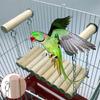 Small Pet Hamster Birds Parrot Wooden Hanging Swing Hammock Stand Cage Chew Toy