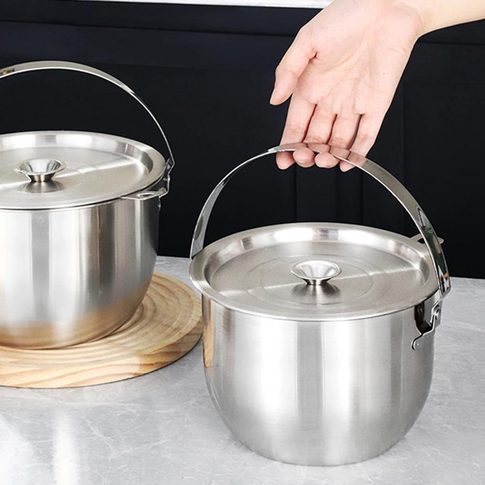 316 Stainless Steel Oil Strainer Tank with Filter Mesh Grease Container Mixing Bowl  Restaurant
