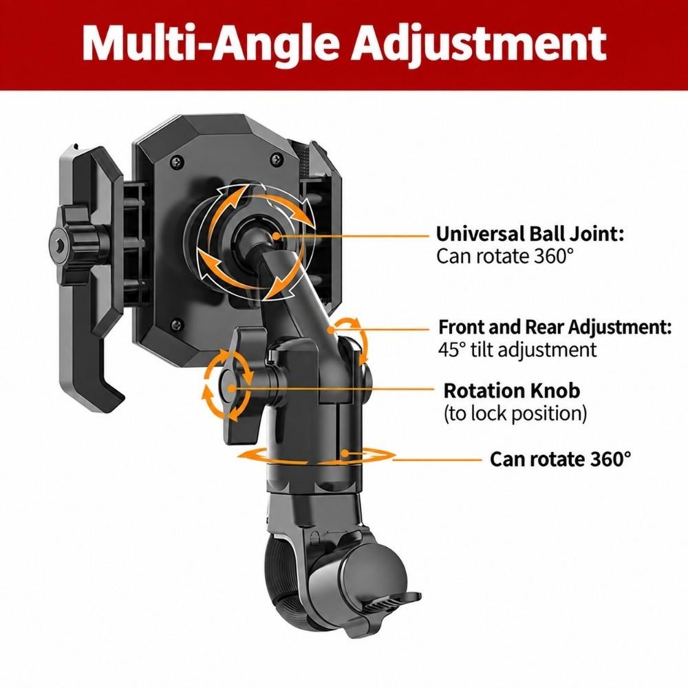 Anti-Shake Bike Phone Mount Shockproof Handlebar Phone Clamp Cycle Phone Holder Road Bike