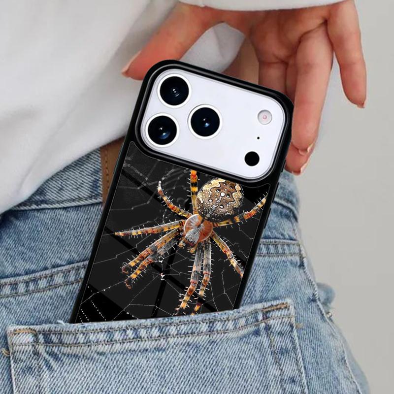 Жуткий Чехол-Паук для Телефона iPhone 16e 15 14 13 12 17 Pro Max Plus Air 17pro Чехол