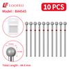 Ball Diamond Nail Drill Bit Set 1.5/2/2.5/3/3.5/4/4.5/5mm Red Fine Nail Milling Cutters Nail File Bit Sets Nail Prep Dead Skin Removal Shaping