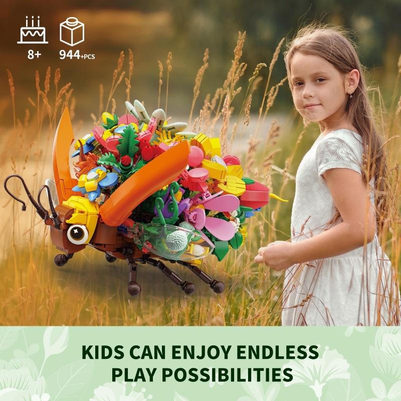 994 шт. MOC Insect Series Светящиеся в темноте сочные строительные блоки игрушечные Светлячки