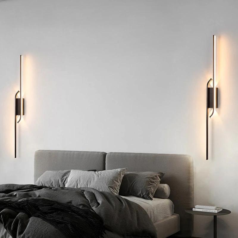 Современный настенный светильник LED Line 60/80/100CM Декоративное освещение для гостиной, спальни, прихожей, интерьера, бра