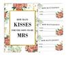 Inkdotpot 1 Sign   30 Cards How Many Kisses For The Soon To Be Mrs White Floral Bridal Shower