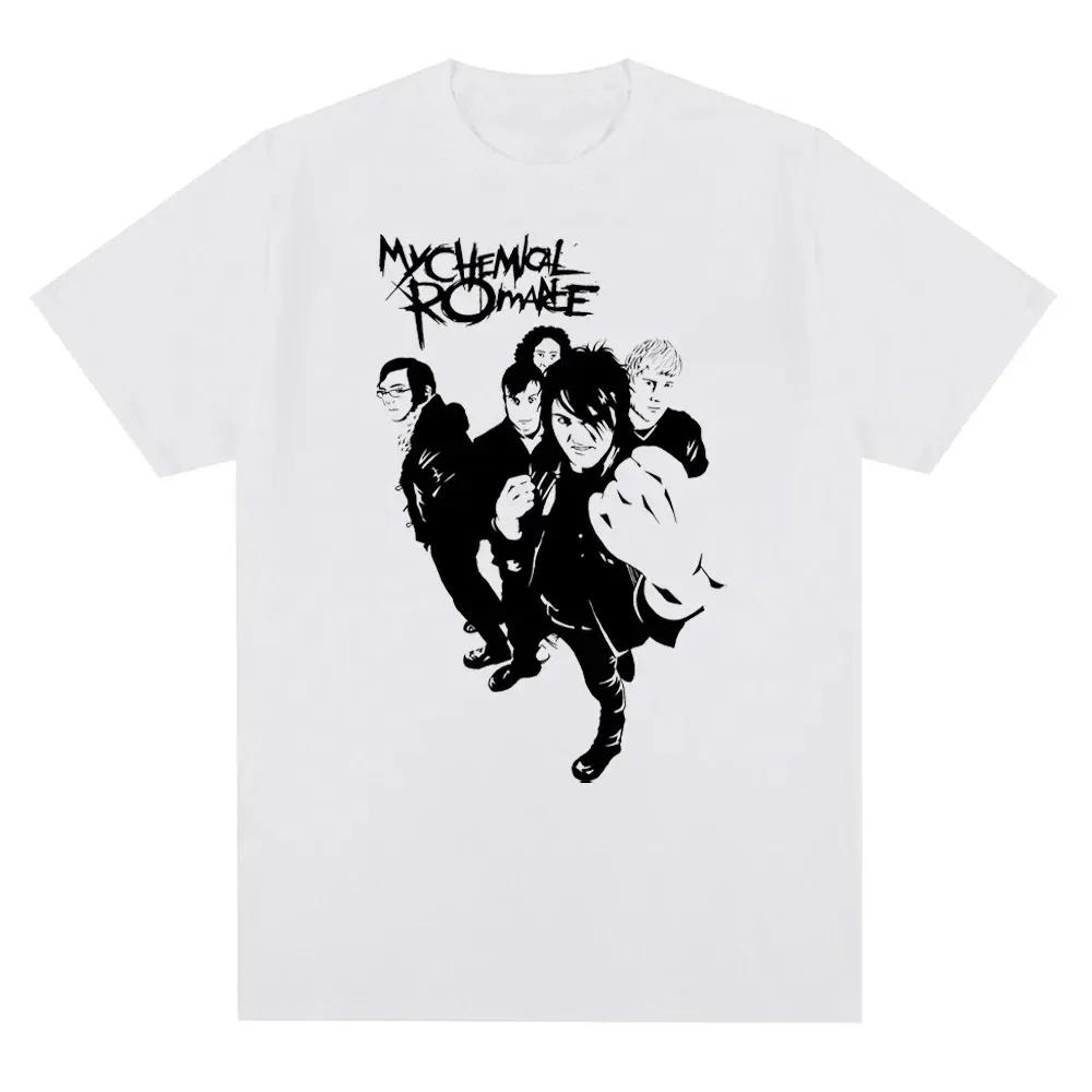 2024 My Chemical Romance Mcr Band Мужская Женская Хлопковая Футболка Футболка с принтом Футболка с коротким рукавом Уличная Трендовая Футболка Топы Одежда