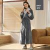 European Plus Size Flannel Nightgown & Coral Fleece Bathrobe - Winter Collection for Couples
