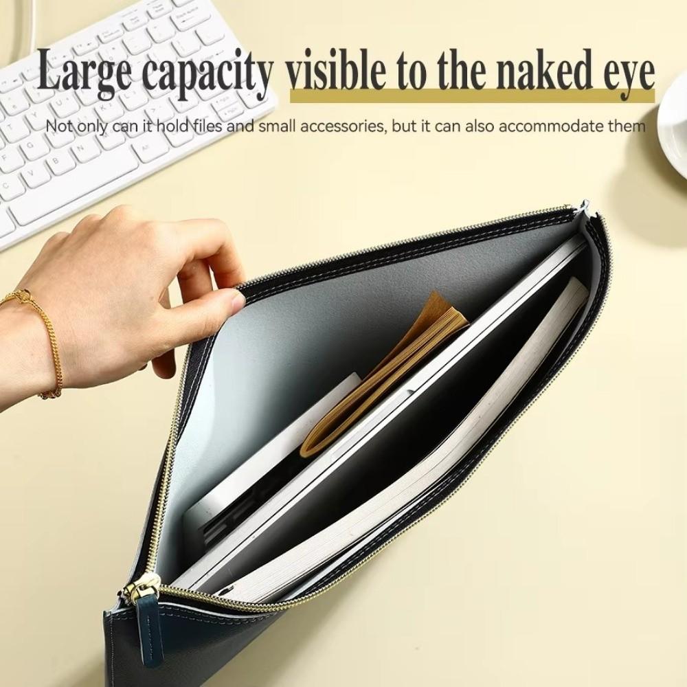 A4 Business Briefcase with Zipper Document Bag 2025 Tablet Bag Professional Use