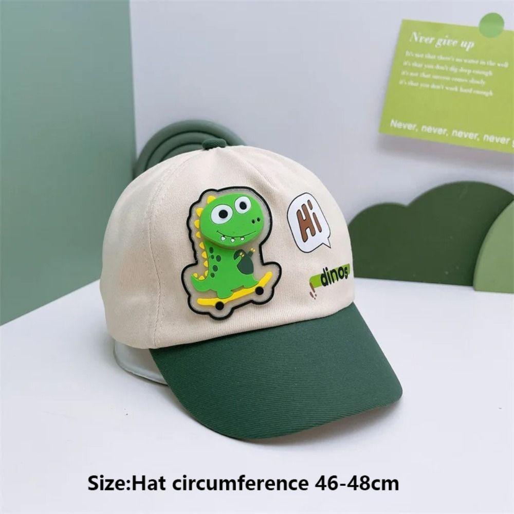 Adjustable Size Children Baseball Cap Dinosaur Baby Sun Hat Cartoon Dinosaur Cap Sun Protection