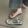 Fashion 2025Designer Summer Open Toe Women Flats Sandals Fashion Outdoor Beach Dress Gladiator Sandalias