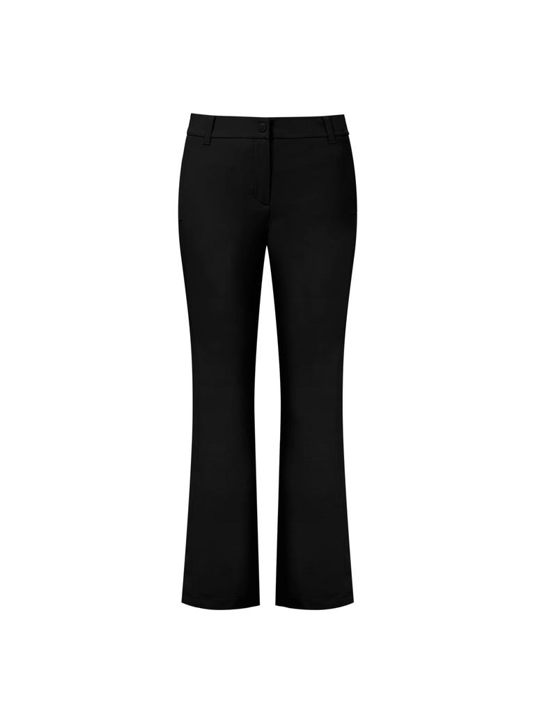 WIDEANGLE To Essential Slit Point Bootcut Pants L_Black