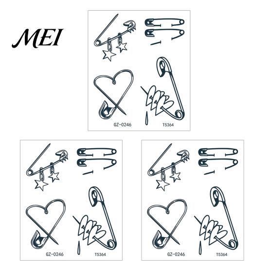 Temporary Body Art Stickers 3Pcs Waterproof Tattoo Sticker for Men Women, Face Arm Chest Shoulder Thigh Waist Decal, Long Lasting Fake Removable