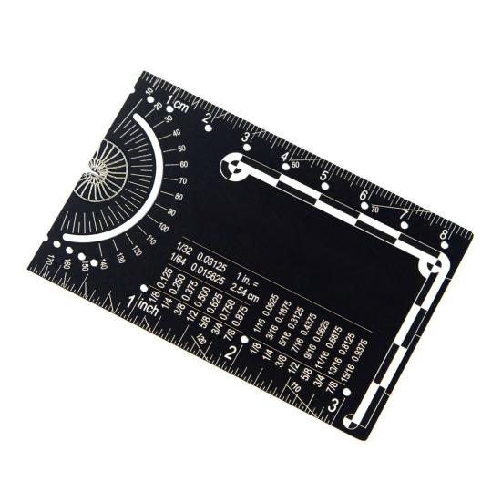 Инженерная линейка Транспортир Компас Многофункциональный карманный инструмент Метрическая дюймовая сантиметровая линейка Прецизионные технические чертежи Гаджет