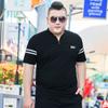 Chao Brand Fat Men's Fat Plus Size Свободная футболка с воротником-стойкой Fat Man Oversized Популярные боди-рубашки Топы