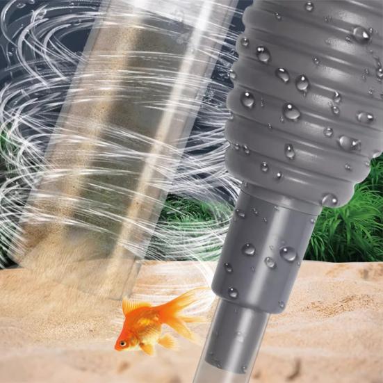 Aquarium Gravel Vacuum Cleaner Fish Tank Water Changer Hand Pump Siphon Vacuum Gravel Sand Cleaning Tool for Small Fish Tank