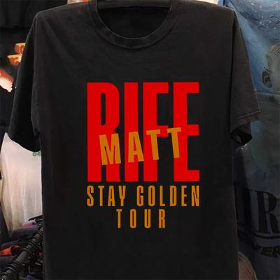 Матовая футболка унисекс Matt Rife Stay Golden Tour Американский комик Полный размер S-5XL