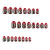 Wine Red Fine Glitter Oval Christmas Wear Nails Holly Red Fruit Snowflake Retro Forest Style Christmas Manicure Fake Nails