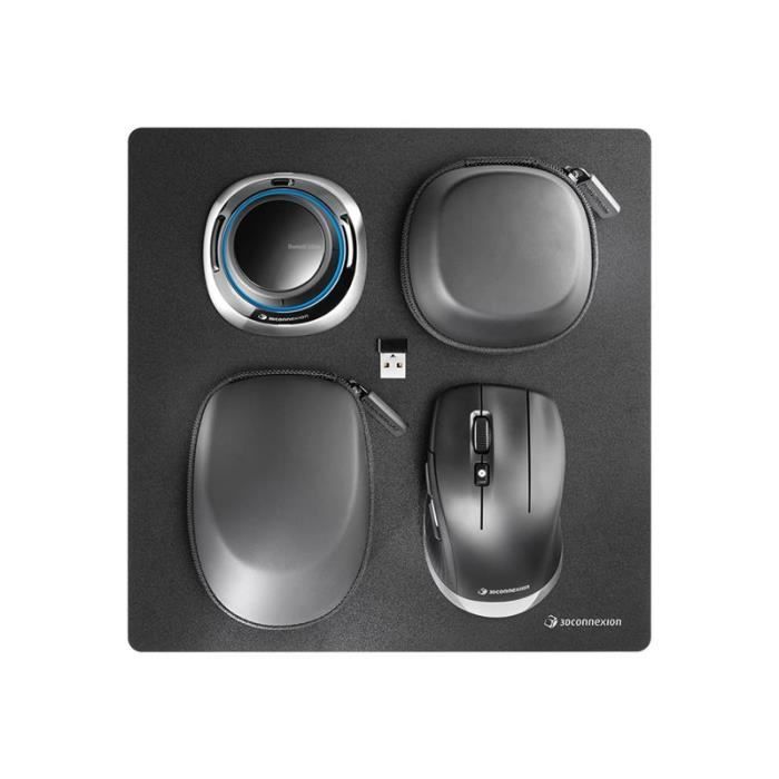 Souris 3D - 3Dconnexion - SpaceMouse Wireless Kit 2 - Ergonomique - 2 Boutons - 2.4 GHz
