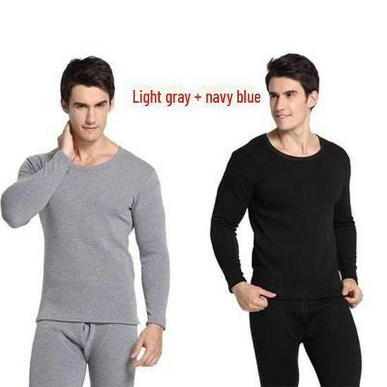 Men's Thermal Underwear Set: Buy One Get One Free. Autumn/Winter Cold-Proof, Includes 2 Sets with Velvet Lining.