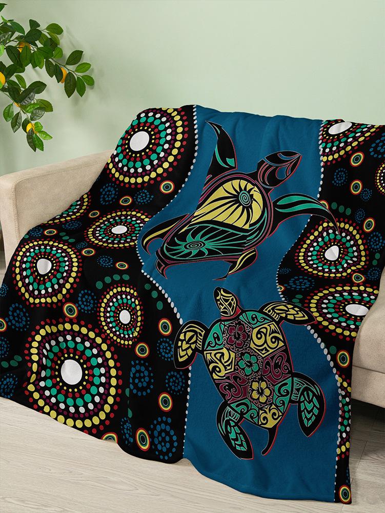 Flannel blanket sea animals turtle blanket crystal fleece blanket spring and autumn