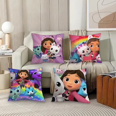 Мультяшная милая наволочка для подушки из G-Gabbys D-Dollhouse, офисные подушки, подходит для дивана, автомобиля, спальни, декоративная наволочка