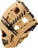 ZETT Бейсбольная перчатка Soft Steer, пастельно-коричневая x черная, размер 4, универсальная, бросок левой рукой, (3219), (BRGB35520F)