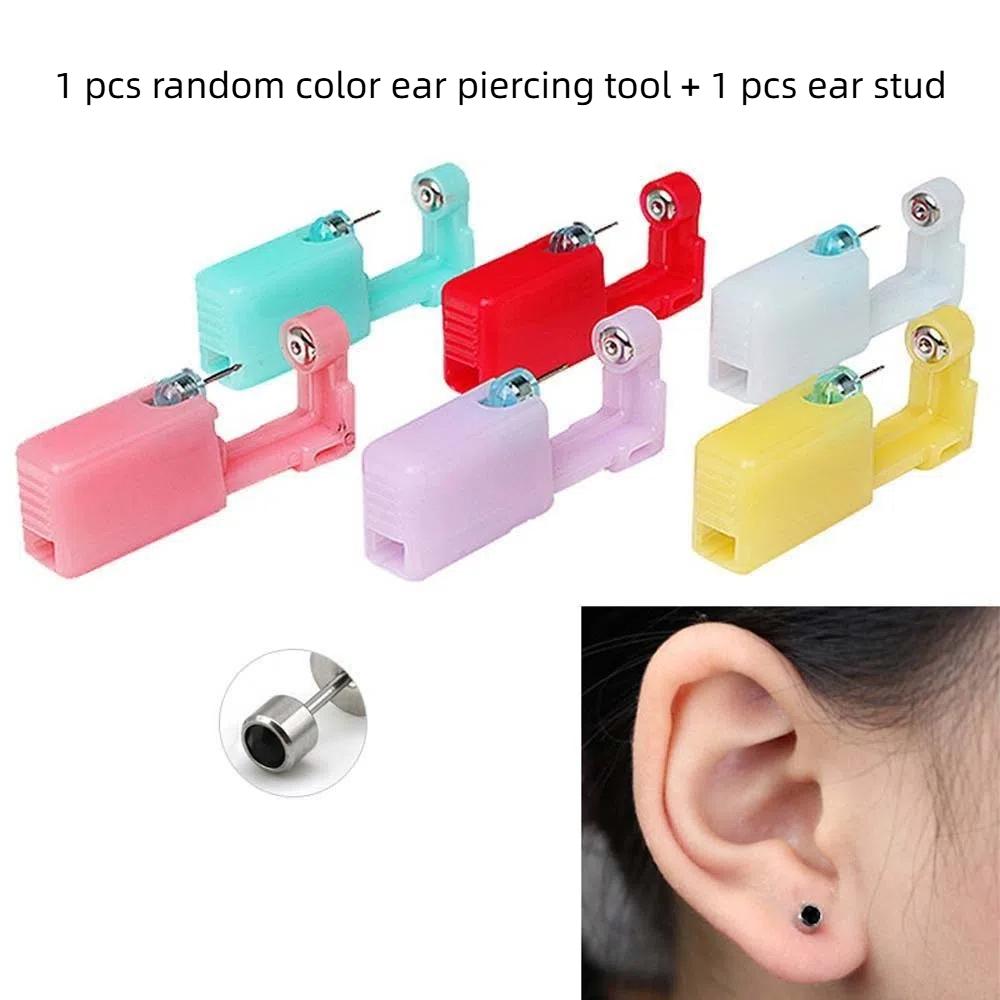 Pain Ear Cartilage Disposable Nose Ear Piercing Tool Earring Piercer Machine Helix Piercing Steel
