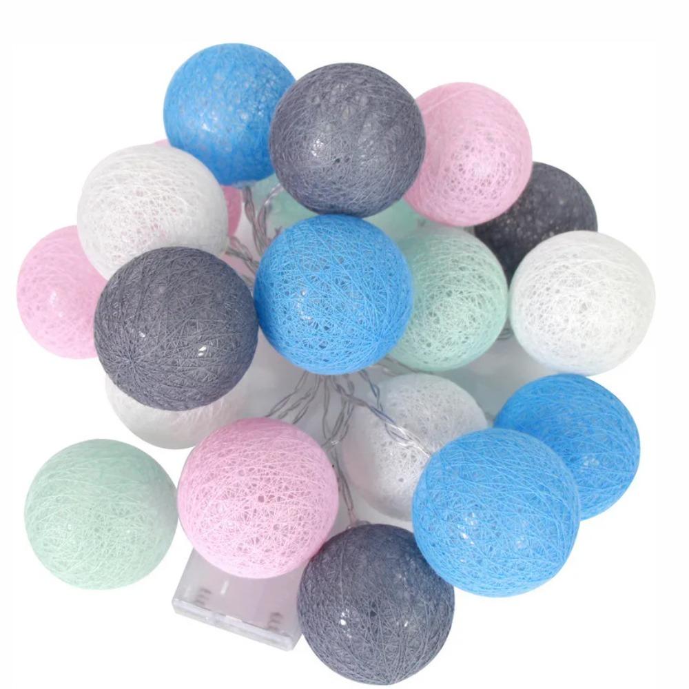 1,5 м/3 м USB шарики гирлянда 10/20 светодиодов ватные шарики гирлянда украшения для вечеринки