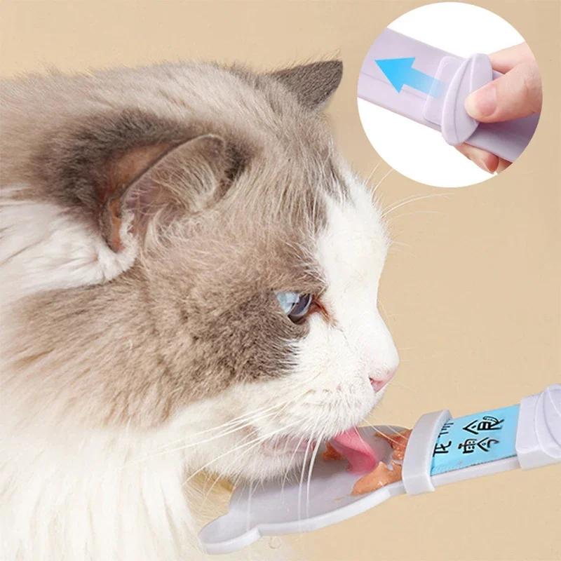 Pet Feed Spoon Wet Treat Cat Feeder Spoon Snack Liquid Food Feeding Watering Supplies For Kitten Treat Accessories