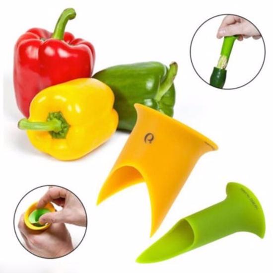 2Pcs / set Creative Pepper Corer Slicer Устройство для удаления семян перца
