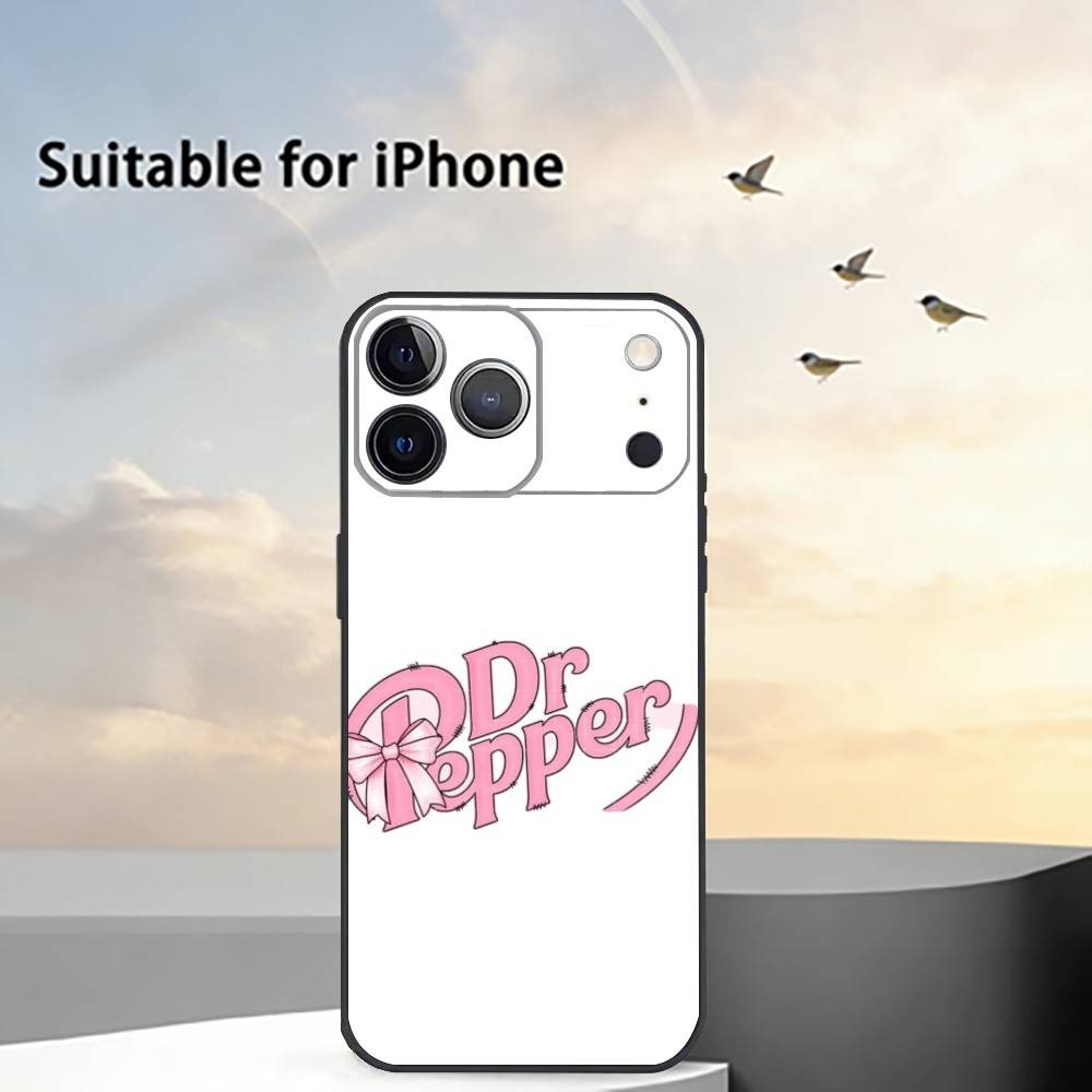 Чехол для телефона Dr Pepper C-Cherry для iPhone 17,16,15,14,13,12,11 Plus,Pro Max,XS,Мягкий силиконовый черный чехол