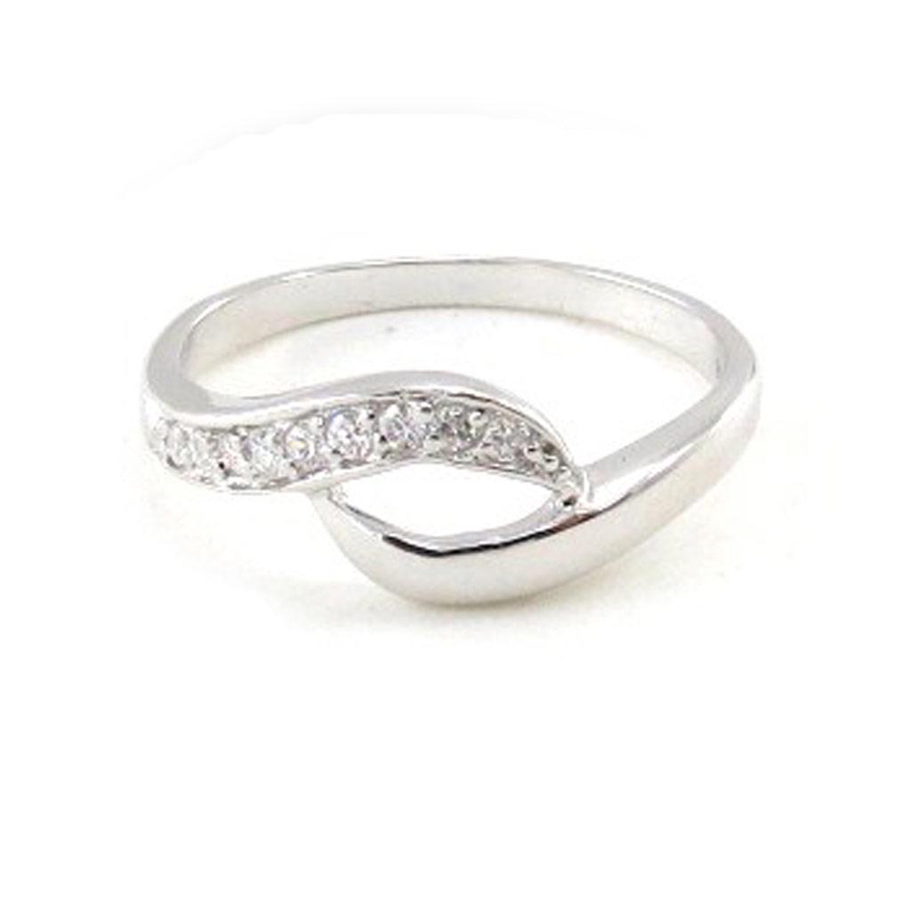 Silver Ring 'Câlin' White Silver (rhodium) - 8 Mm