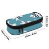 Pencil Case Casual 300D Polyester Zip Around Closure with Mesh Pocket Removable Divider and Pen Slots for College and School Use