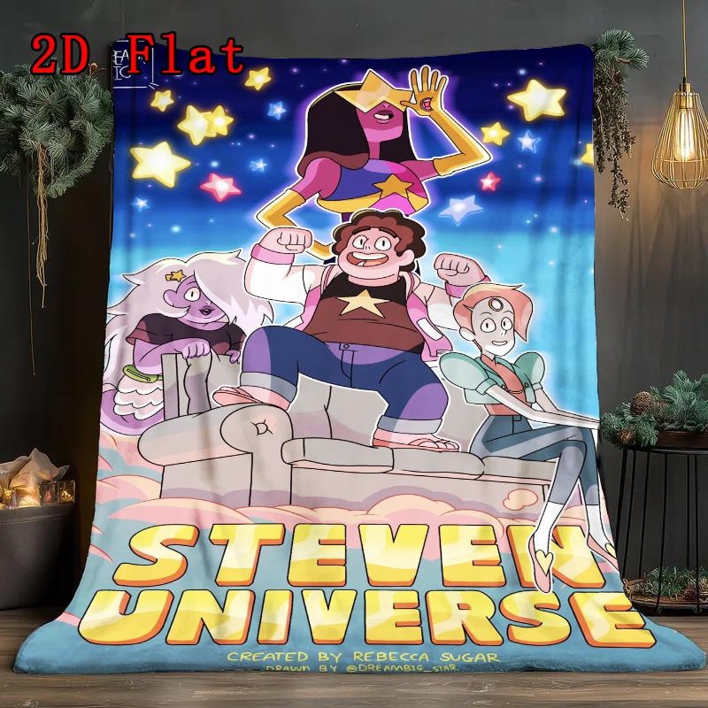 Steven Universe 2D Flat Pattern Flannel Blanket High quality All Seasons Warmth and Comfort Perfect for Christmas Gifts.MMT0918083
