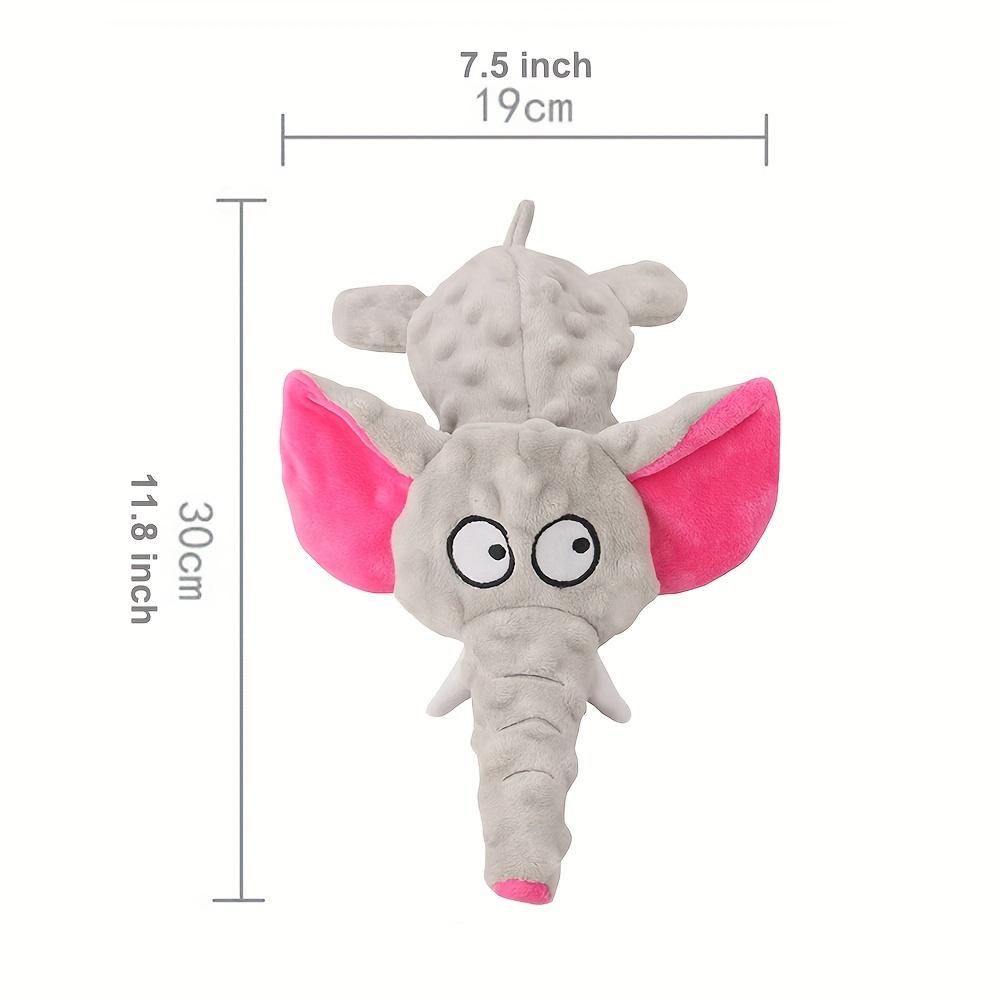 Dogs Interactive Toy Chew For Durable Elephant Plush Toy With Teeth Grinding And Squeak Benefits