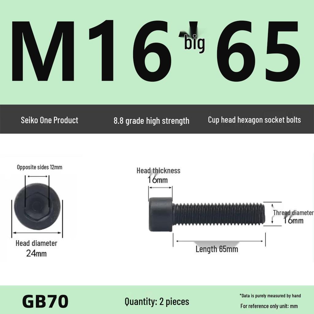 8.8 High-Strength Socket Head Cap Screw Bolt (M4-M16)