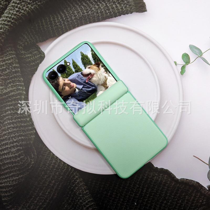 Применимо к чехлу для мобильного телефона Samsung flip7, новый чехол Samsung flip6 с центральной осью, шарнир, полностью закрывающий, с магнитной защелкой, чехол Samsung Macaron
