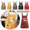 Cross Back Kitchen Apron Waterproof Restaurant Uniform Creative Cooking Baking Bibs  for Women
