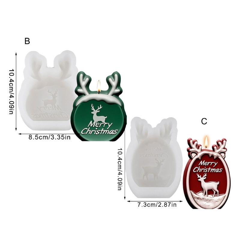 Reindeer Shaped Silicone Candle Mold For Handmade Candle Soap Epoxy Resin Project Christmas Present Home Decoration
