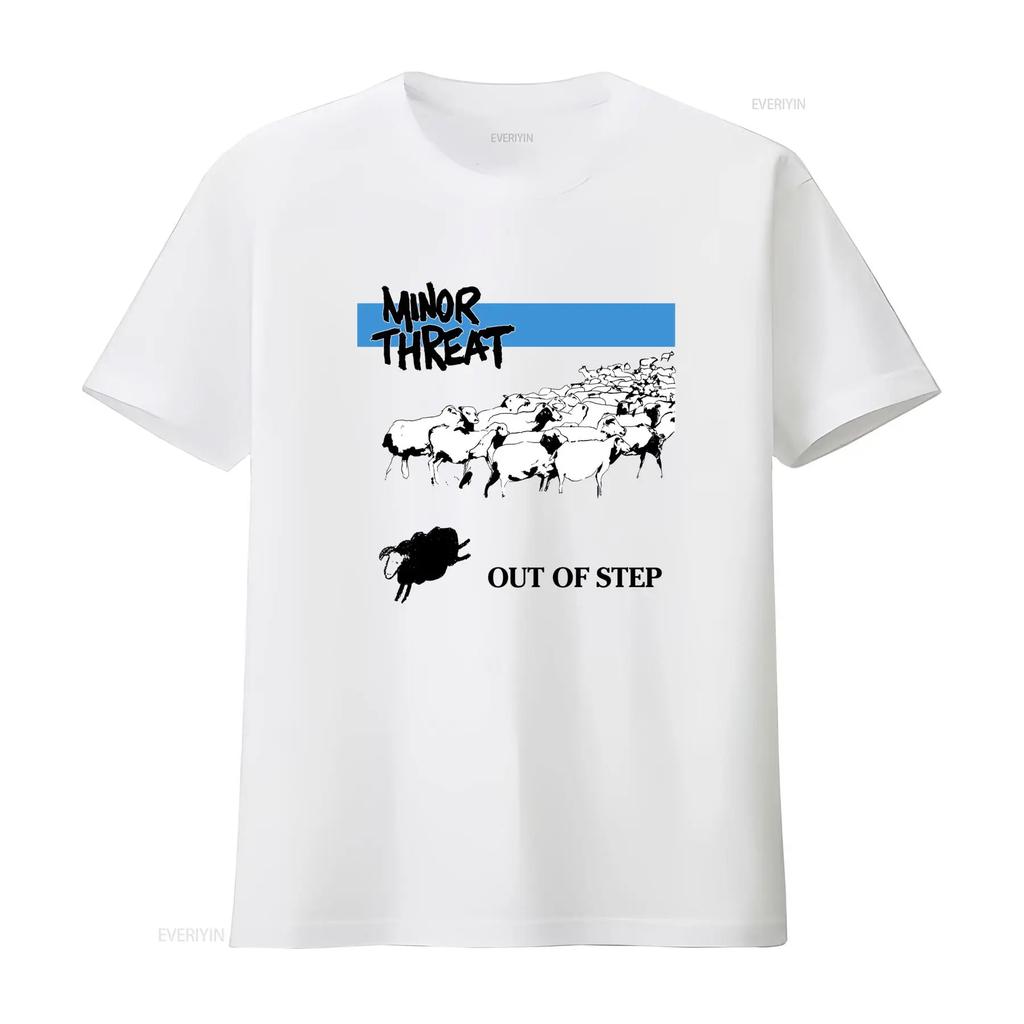Винтажная обложка альбома Minor Threat No Limit Американская хардкор-панк группа Out Of Step Белая большая футболка Музыкальный тур Концерт Размер M