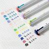 1pcs Multicolor 3 in 1 Retractable Gel Ink Pen 0.5mm Ballpoint Modular Pen Smooth Writing Multi-Function for Note Stationery