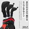Sulanx Golf Headcovers for Driver, Fairway Wood and Utility, Black, 3-Piece Set